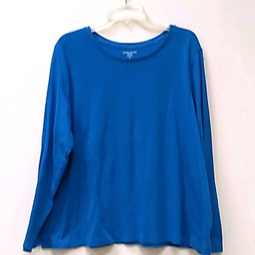 Laura Scott, pullover tee, 2X women's blue